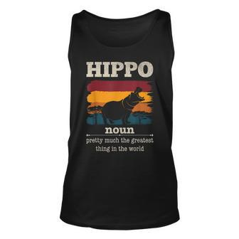 Hippo Definition Cool Hippo Animals Humor Hippopotamus Tank Top - Monsterry UK
