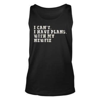 Funny I Cant I Have Plans With My Newfie Unisex Tank Top | Mazezy
