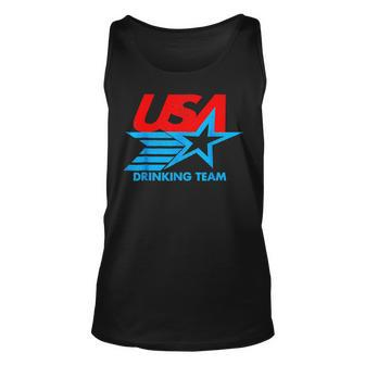 Funny Independence Day T Usa Drinking Team 4Th Of July Unisex Tank Top | Mazezy UK