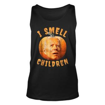 Joe Biden Halloween Pumpkin Confused I Smell Children Tank Top - Monsterry AU