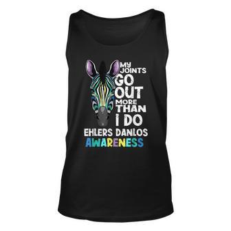 Funny Joints Go Out More Than I Do | Cute Ehlers Danlos Gift Unisex Tank Top - Thegiftio UK