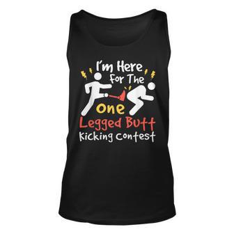 Funny Leg Ampu One Legged Butt Kicking Contest Gift For Women Unisex Tank Top - Thegiftio UK