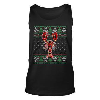 Lobster Ugly Sweater Christmas Animals Lights Xmas Tank Top | Mazezy