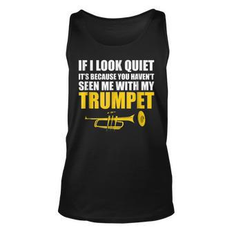 Funny Loud Tooting Trumpet Musician T Unisex Tank Top | Mazezy