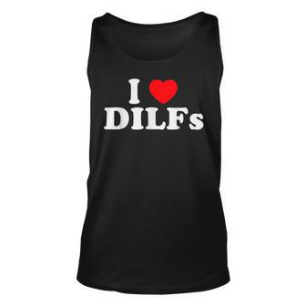 I Love Dilfs I Heart Dilfs Red Heart Cool Tank Top | Mazezy AU
