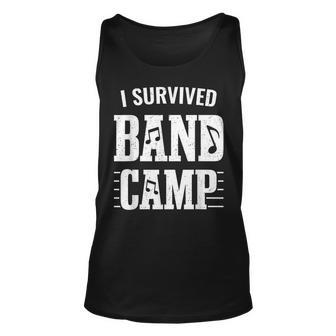 Funny Marching Band Gifts - I Survived Band Camp Unisex Tank Top - Seseable