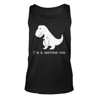 Mental Health Awareness Trex Dinosaur With Anxiety Tank Top - Monsterry