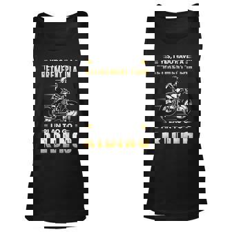 Funny Motorcycle Have A Retirement Plan To Go Riding Unisex Tank Top | Mazezy