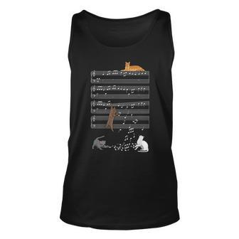 Musical Cats Cat And Music Lover Cat Tank Top - Monsterry AU