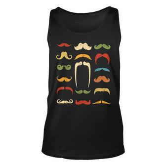 Funny Mustache Styles | Vintage Retro Hipster Mustache Unisex Tank Top - Seseable