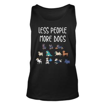 Funny Pet Less People More Dogs Unisex Tank Top - Thegiftio UK