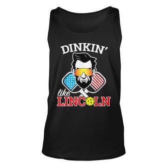 Funny Pickleball Dinkin Like Lincoln July 4Th Pickle Ball Unisex Tank Top - Seseable