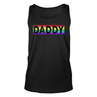 Funny Pride Daddy Proud Gay Lesbian Lgbt Gift Fathers Day Unisex Tank Top - Seseable