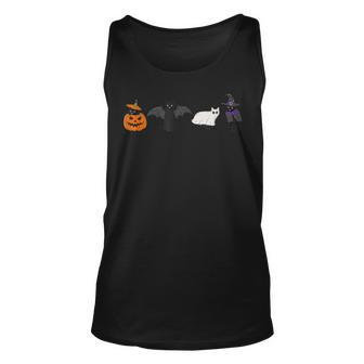 Pumpkin Cat Ghost Black Cat Halloween For Cat Lovers Tank Top - Seseable