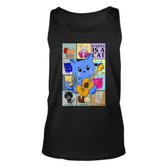 Retro Karma Is A Cat The Eras Cat Day Cat Owners Tank Top - Seseable