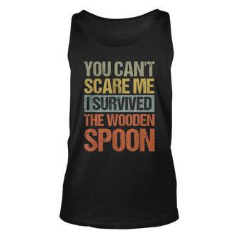 Funny Retro Vintage Wooden Spoon Survivor Unisex Tank Top - Thegiftio UK