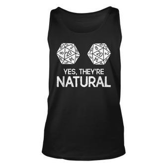 Rpg Table Top Gamer Yes They're Natural 20 D20 Dice Tank Top - Monsterry