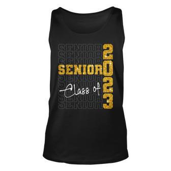 Funny Senior 2023 Class Of 23 Graduation Cool Retro Groovy Unisex Tank Top - Thegiftio UK