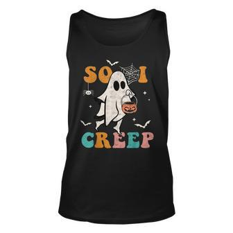 So I Creep Retro Halloween Spooky Ghost Tank Top - Thegiftio UK