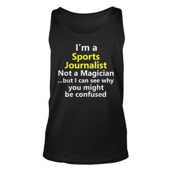 Funny Sports Journalist Job Career Report News Anchor Gift Unisex Tank Top | Mazezy
