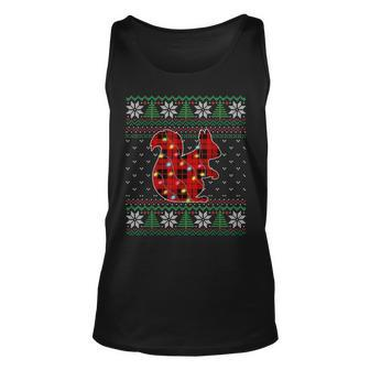 Squirrel Ugly Sweater Christmas Lights Animals Lover Tank Top - Monsterry CA