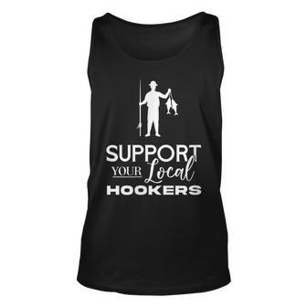 Funny Support Local Top Modern Fishing Style Unisex Tank Top | Mazezy