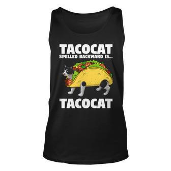 Funny Taco Cat Graphic Unisex Tank Top | Mazezy