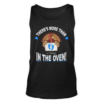 Funny Thanksgiving Baby Gender Reveal Unisex Tank Top | Mazezy