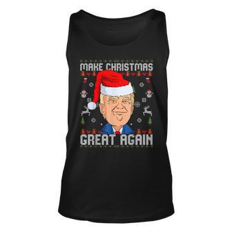 Trump 2024 Make Christmas Great Again Ugly Sweater Tank Top - Monsterry