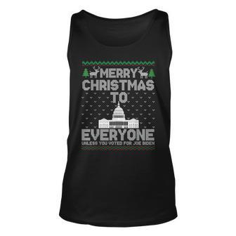 Trump 2024 Merry Christmas To Everyone Ugly Sweater Tank Top | Mazezy