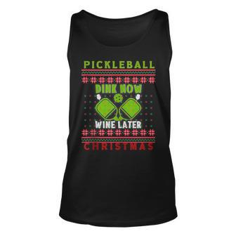 Ugly Christmas Sweater Kitchen Ace Pickleball Player Tank Top | Mazezy