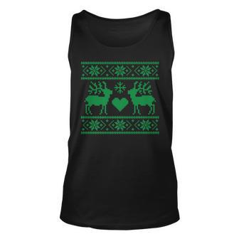 Ugly Christmas Sweater Style Tank Top - Monsterry