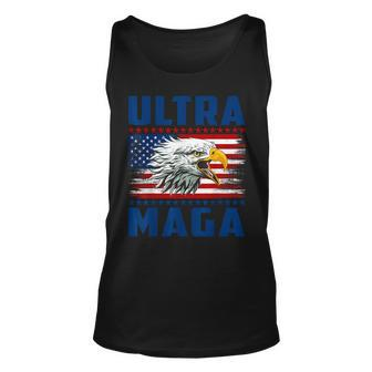 Funny Ultra Maga Cool Made In Usa Black American Flag Eagle Unisex Tank Top - Thegiftio UK