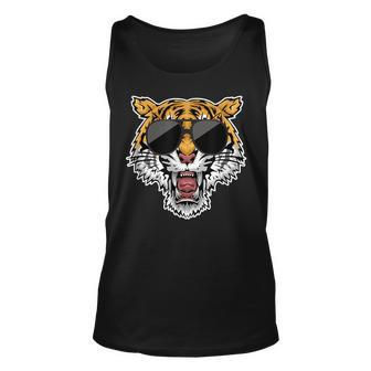 Funny Wild Animal Lover Kids Gift Idea Tiger Unisex Tank Top | Mazezy