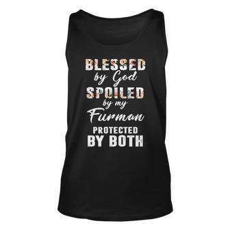 Furman Name Gift Blessed By God Spoiled By My Furman V2 Unisex Tank Top - Seseable