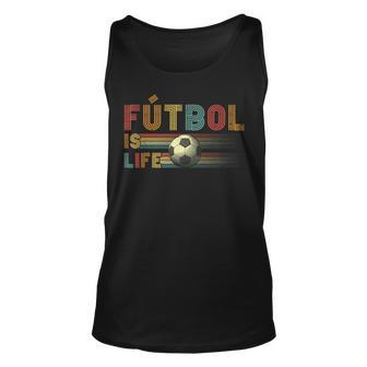 Futbol Is Life Football Lover Soccer Funny Vintage Unisex Tank Top | Mazezy