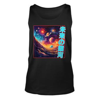 Future Galaxyspace In Hot 90S Colors Japanese Kanji 90S Vintage Tank Top | Mazezy
