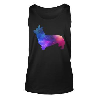 Galaxy Corgi Dog Space And Stars Lover Gift Unisex Tank Top | Mazezy