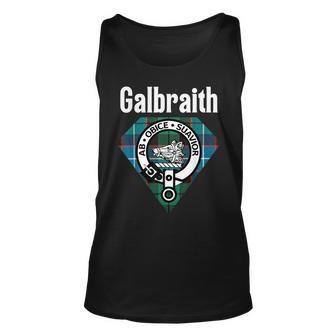 Galbraith Clan Scottish Name Coat Of Arms Tartan Unisex Tank Top | Mazezy