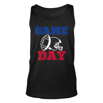 Game Day American Football Helmet Red White Blue Street Swag Tank Top - Monsterry CA