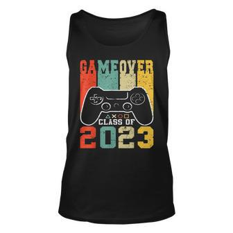 Game Over Class Of 2023 Video Games Vintage Graduation Gamer Unisex Tank Top