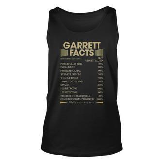 Garrett Name Gift Garrett Facts V2 Unisex Tank Top - Seseable