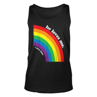 Gay Couple He Loves Me I Love Him For Gay Boyfriend Husband Tank Top | Mazezy