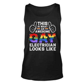 This Is What A Gay Electrician Looks Like Lgbtq Pride Month Tank Top | Mazezy