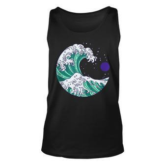 Gay Male Pride Vincian Japanese Wave Subtle Lgbtq Mlm Gift Unisex Tank Top | Mazezy