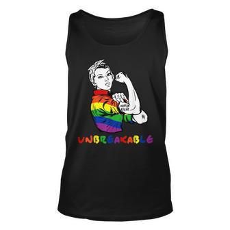 Gay Pride Flag Human Rights Unbreakable Lgbtq Cool Lgbt Tank Top | Mazezy
