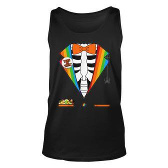 Gay Pride Halloween Tuxedo Costume Lgbt Skeleton Tuxedo Unisex Tank Top | Mazezy