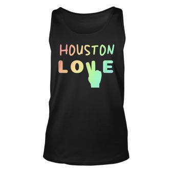 Gay Pride Houston Love | Parade Houston Tx Lgbtq Unisex Tank Top | Mazezy