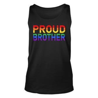 Gay Pride Lgbtqia Proud Brother Lgbt Parent Pride Brother  Unisex Tank Top