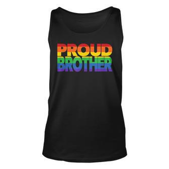 Gay Pride Proud Brother Lgbt Ally For Family Unisex Tank Top | Mazezy